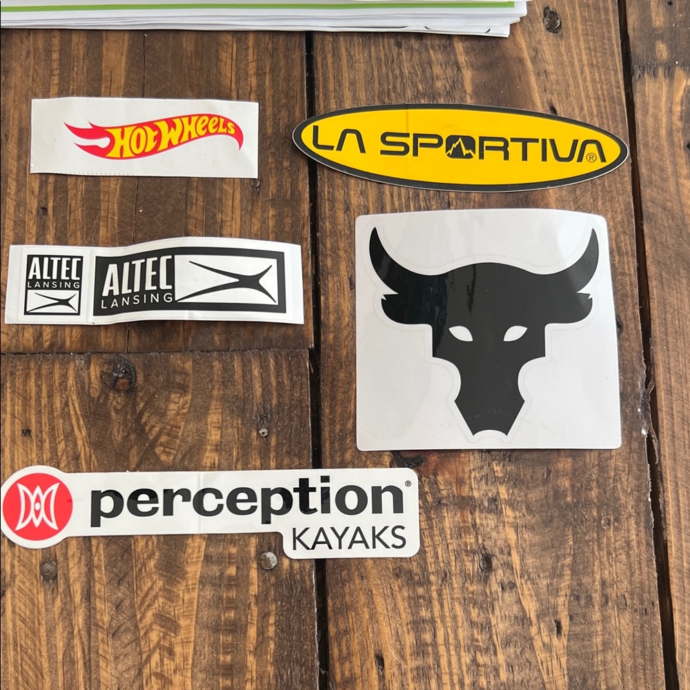 Vintage LOT SET of 5 New STICKERS Sticker Collection HOT WHEELS, ALTEC LA GUC